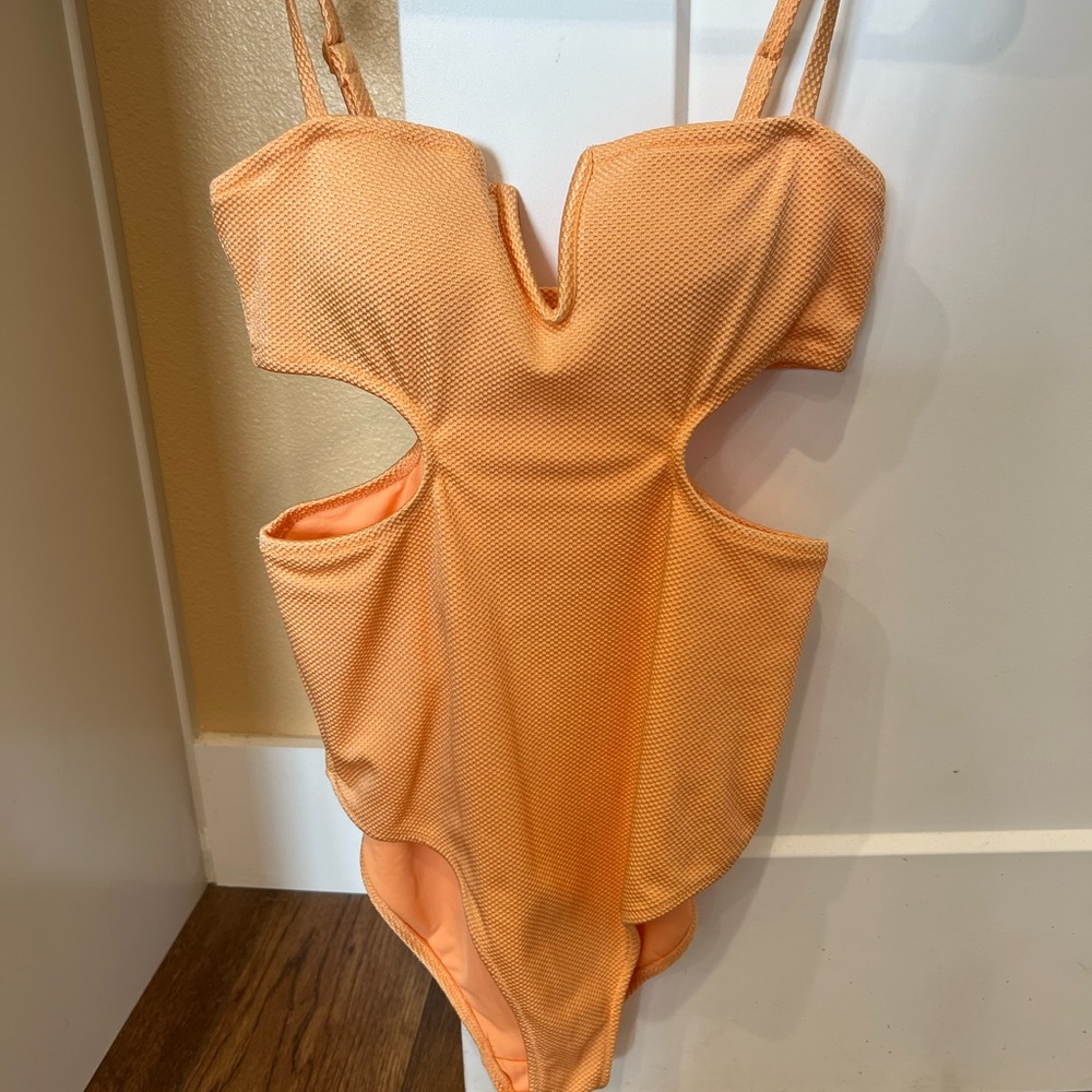 Aerie Peach One-Piece Swimsuit Small